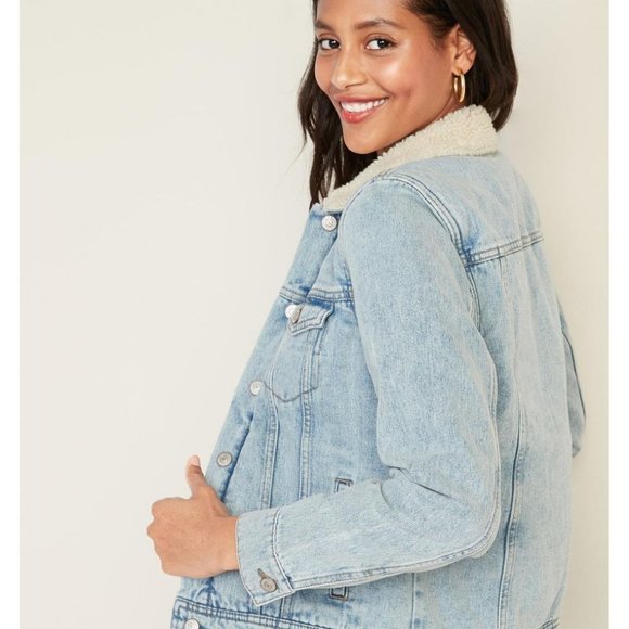 BRAND NEW sherpa lined denim jacket XL - Picture 2 of 3